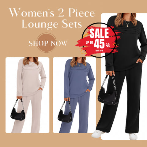 🔥LAST DAY 60% OFF💓Women's Crew Neck Top & Drawstring Pants Set