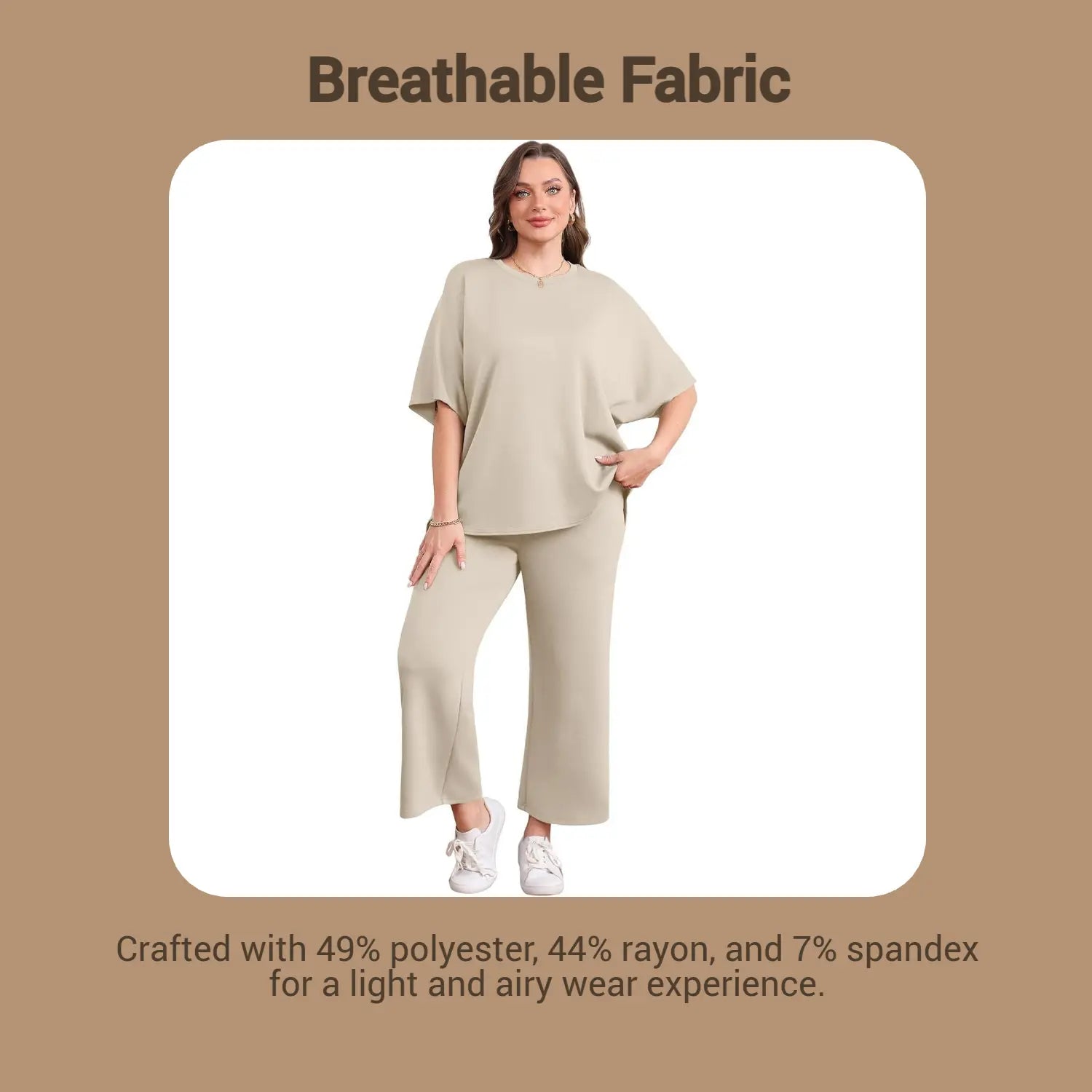 Women Summer Outfits Oversized Wide Leg Crop Pants Lounge Sets Airport Beach Vacation Clothes