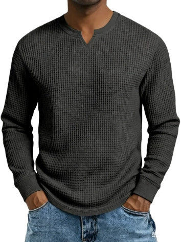 Slim Fit Men's Long Sleeve V-Neck