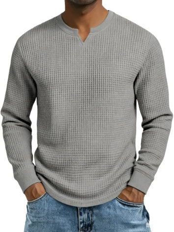 Slim Fit Men's Long Sleeve V-Neck