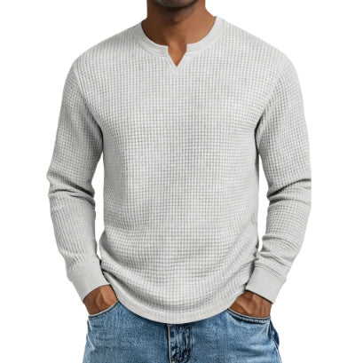 Slim Fit Men's Long Sleeve V-Neck